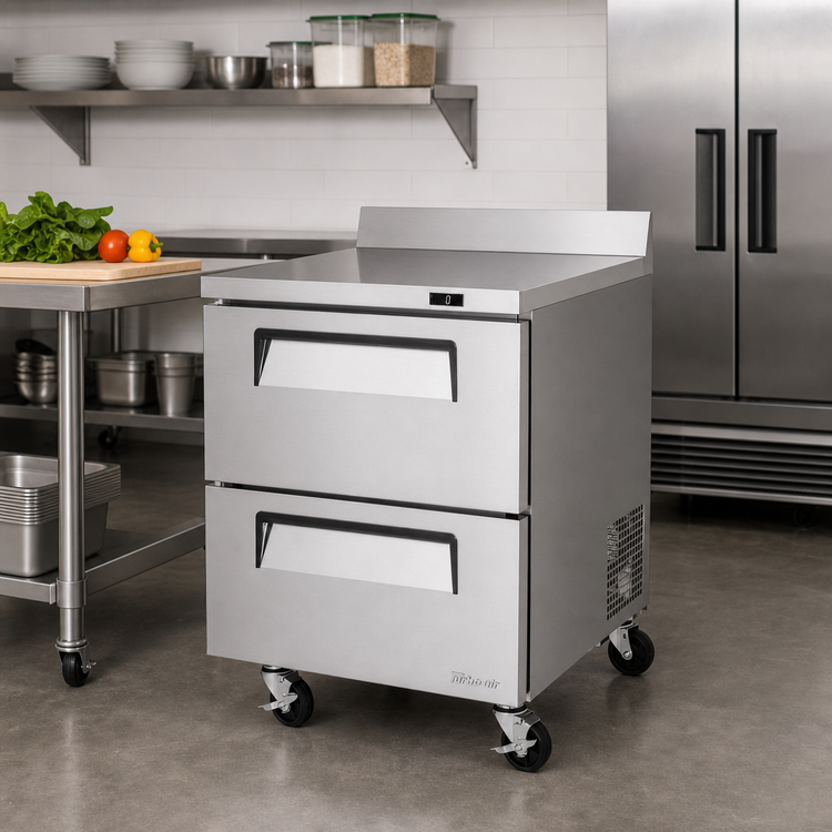 Product image #2 for Turbo Air Super Deluxe 1-Section Stainless Steel Drawer Worktop Freezer, 7.0 Cu. Ft.