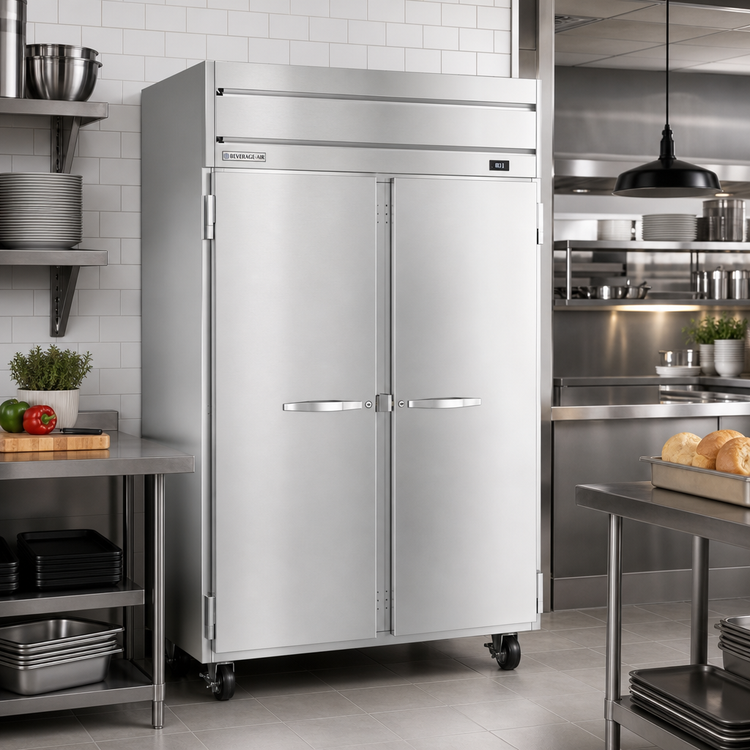 Product image #2 for Beverage-Air Horizon Series Two-Section Reach-In Warming Cabinet, 45.04 Cu. Ft., Stainless Steel, Full-Height Doors