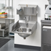 Thumbnail image #2 for Eagle Group Wall-Mount Hand Sink with Electronic-Eye Gooseneck Faucet, Soap & Towel Dispensers, Side Splashes, 304 Stainless Steel