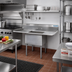 Thumbnail image #2 for BK Resources Floor Model One-Compartment Double Drainboard Sink, 18