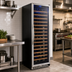 Thumbnail image #3 for Eurodib Urban Style One-Section Reach-In Single Zone Wine Cabinet, 168-Bottle Capacity, Stainless Steel Framed Glass Door