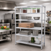 Thumbnail image #3 for Adjustable Tubular Aluminum Shelving Kit with 5 Shelves, 60 x 24 x 72 Inches