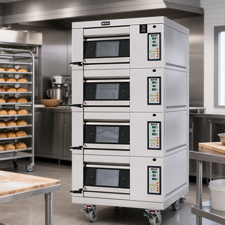 Product image #2 for Artisan 4-Deck End-Load Stone Hearth Electric Deck Oven