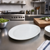 Thumbnail image #2 for Brechia Oval Coupe Porcelain Platter, 12-1/2 x 9 x 1-3/4 Inch, White