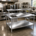 Thumbnail image #2 for Advance Tabco 108-Inch x 48-Inch Flat Top Work Table with 304 Stainless Steel Top and Galvanized Undershelf