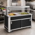 Thumbnail image #2 for Atlas Metal BLC-2-BU 2-Pan Mobile Iced Cold Food Serving Counter
