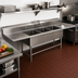 Thumbnail image #2 for John Boos Pro-Bowl 4-Compartment Sink With Left and Right 24-Inch Drainboards, 20 x 20 x 14 Bowls