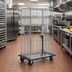 Thumbnail image #2 for Eagle QuadTruss Chrome-Plated Open Wire Security Cage with Dolly Truck, 34-7/8 in. W x 29-3/4 in. D x 69 in. H