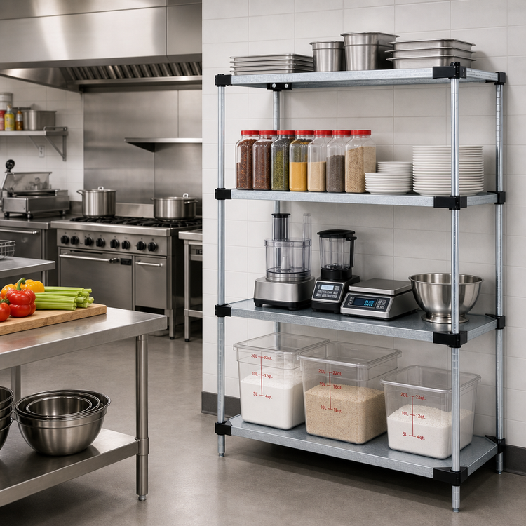 Product image #2 for Quantum 60-Inch Wide x 14-Inch Deep x 54-Inch High Stationary Solid Shelving Starter Kit