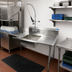 Thumbnail image #2 for BK Resources 26-Inch Straight Right-to-Left Soiled Dishtable with 20 x 20 x 8 Pre-Rinse Sink and Included Faucet
