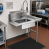 Thumbnail image #2 for Steel Works Stainless 36-Inch Straight Soiled Dish Table with Pre-Rinse Bowl