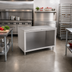 Thumbnail image #2 for John Boos 48-Inch x 30-Inch Open Front Stainless Steel Work Table, Cabinet Base, Flat Top, 16-Gauge Top