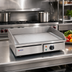 Thumbnail image #2 for Omcan Stainless Steel Countertop Electric Griddle with Cast Iron Cooking Surface, 21.75 x 13.75 Inches, 3 kW, 220V
