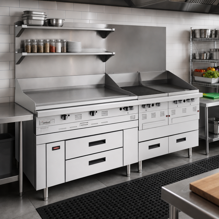 Product image #2 for Garland Arctic Fire 53-Inch Self-Contained Side-Mounted Freezer Base with 2 Self-Closing Drawers, 115V