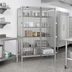 Thumbnail image #2 for Eagle Group QuadTruss Stationary Wire Security Cage with Double Doors, 63-1/4 x 27-1/4 x 67 Inches, Stainless Steel Finish