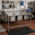 Thumbnail image #2 for Advance Tabco Regaline 3-Compartment Commercial Sink with Legs, 75-3/4