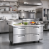Thumbnail image #2 for Garland Polar Cuisine 54-Inch Remote Refrigerator Drawer Base, 4 Drawers, Stainless Steel