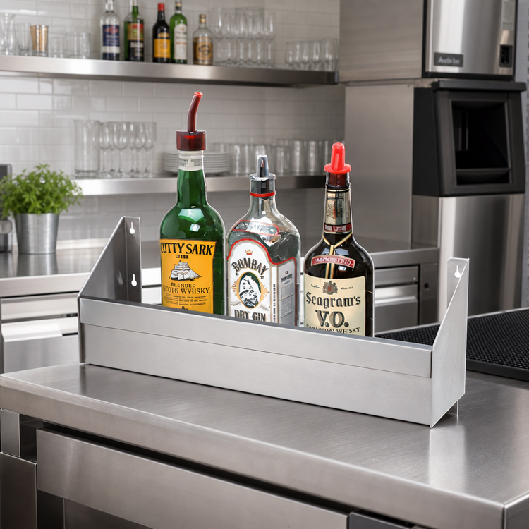 Product image #2 for Advance Tabco Underbar Basics™ SRK-18 Single Tier Stainless Steel Speed Rail