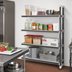 Thumbnail image #2 for Cambro Camshelving Elements XTRA 4-Tier Vented Stationary Add-On Polymer Shelving Unit, 21 x 60 x 72 Inches, Speckled Gray