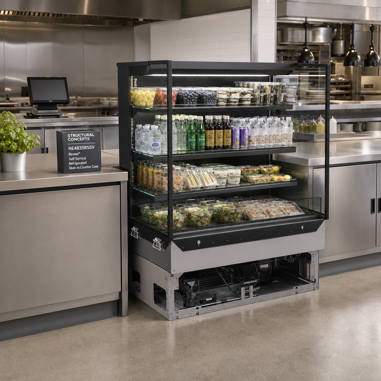 Product image #2 for Structural Concepts Reveal Self-Service Refrigerated Slide-In Counter Case