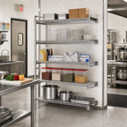 Thumbnail image #2 for Eagle Group EAGLEbrite A5-74-2448Z 5-Tier Add-On Wire Shelving Unit, 48"W x 24"D x 74"H, Zinc Finish