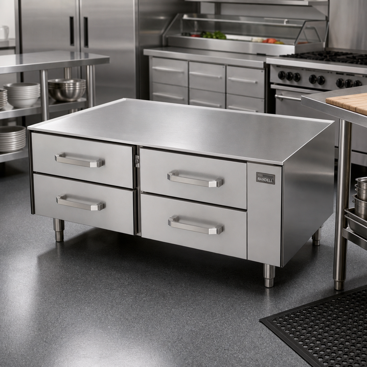 Product image #2 for Randell 42 Inch One-Section Remote Refrigerated Chef Base with 2 Drawers