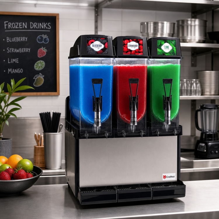Product image #2 for Crathco Frosty 3 Countertop Triple Bowl Frozen Granita Dispenser