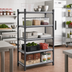 Thumbnail image #2 for Cambro Camshelving Basics Plus Vented 5-Shelf Polymer Shelf Kit, 18 x 36, Brushed Graphite