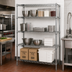 Thumbnail image #2 for Quantum Stationary Wire Shelving Starter Kit, 72W x 21D x 74H, 4 Shelves, Chrome-Plated