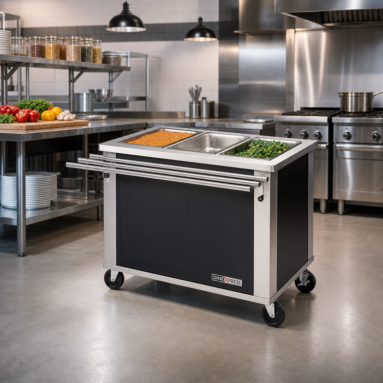 Product image #2 for DineXpress DXP2HF 2-Well Electric Mobile Hot Food Counter