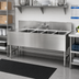 Thumbnail image #2 for Eagle Spec-Bar Four-Compartment Stainless Steel Underbar Sink Unit with Left Drainboard, 60 x 24 Inch