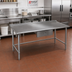 Thumbnail image #2 for Eagle Group Budget Series 72-Inch x 24-Inch 430 Stainless Steel Work Table with 1-1/2-Inch Rear Up-Turn