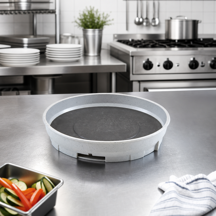 Product image #3 for Cambro Camduction® Base for 9-Inch Plate, Speckled Gray