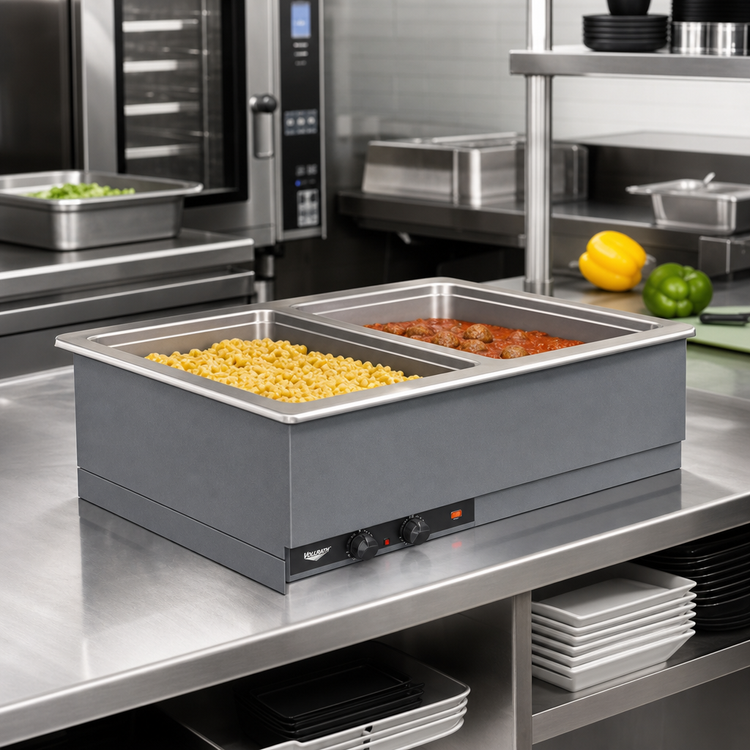 Product image #2 for Vollrath Two-Well Drop-In Electric Hot Food Well with Infinite Controls, Full-Size Insulated Wells, 208V