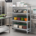 Thumbnail image #3 for Cambro Camshelving Premium 4-Tier Polymer Shelving Add-On Unit, 24-Inch Length x 21-Inch Depth x 64-Inch Height, Vented & Solid Shelves, Speckled Gray