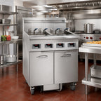 Thumbnail image #2 for Imperial (Middleby) IFSSP675EUC 6-Fryer Electric Floor Battery Fryer, 75-Lb. Each, Computer Controls, Built-In Filter
