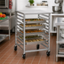 Thumbnail image #2 for New Age Half-Size Open-Sided Side-Loading Steam Table Pan Rack with Stainless Steel Top, 16-Pan Capacity