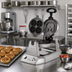 Thumbnail image #3 for Waring Commercial Countertop Rotary Mini Belgian Waffle Maker, Single, 4-Waffle Capacity