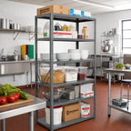 Thumbnail image #2 for Quantum IRONMAN 75-1236-8 8-Shelf Open Stationary Steel Shelving Unit, 36W x 12D x 75H Inches, 400 lb. per Shelf