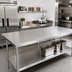 Thumbnail image #2 for John Boos Stainless Steel Countertop for Food Displays, 108 x 42 x 1-1/2 Inch, Flat, No Backsplash