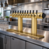Thumbnail image #2 for Perlick Winged Bridge Countertop Glycol-Cooled 10-Faucet Draft Tower, Tarnish-Free Brass