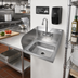 Thumbnail image #2 for John Boos Pro-Bowl Wall-Mounted Stainless Steel Hand Sink with Side Splashes