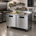 Thumbnail image #2 for Hoshizaki Steelheart WR60B-01 Two-Section 60-Inch Worktop Refrigerator with Solid Doors