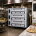 Thumbnail image #2 for Marsal SD-448 Triple Gas Pizza Deck Oven, 3-Deck, 36 x 48 Inch Brick Baking Chambers