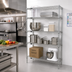 Thumbnail image #2 for Quantum 24-Inch W x 18-Inch D x 74-Inch H 4-Shelf Stationary Stainless Steel Wire Shelving Starter Kit