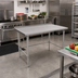 Thumbnail image #2 for Stallion 48 x 24 Inch Stainless Steel Top Work Table with 1-1/2 Inch Rear Up-Turn and Safety Edge