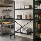 Thumbnail image #2 for Metro SmartLever SM862424-ADD Cantilevered Add-On Shelving Kit, Epoxy-Coated Steel, for 24" x 24" Shelves, 86-3/8" H