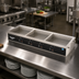 Thumbnail image #2 for Vollrath Short-Sided 3-Pan Drop-In Hot Well with Infinite Controls and Manifold Drain