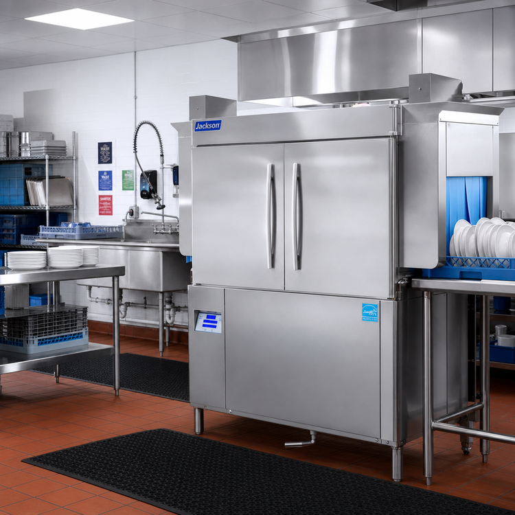 Product image #2 for Jackson RackStar 44CS Single-Tank High-Temperature Steam-Heated Conveyor Dishwasher