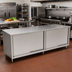 Thumbnail image #2 for John Boos 132-Inch x 36-Inch Stainless Steel Enclosed Work Table with Sliding Doors